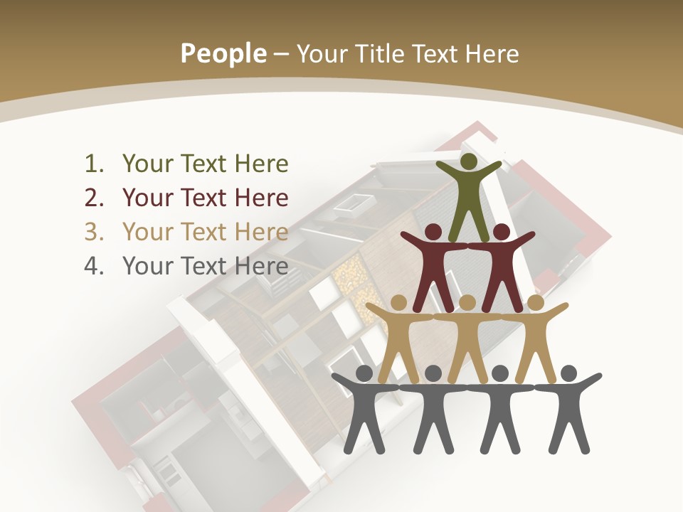 Flat Building Chalet PowerPoint Template