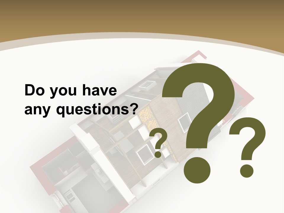 Flat Building Chalet PowerPoint Template