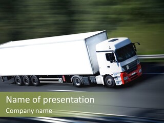 Truck Speed Trailer PowerPoint Template