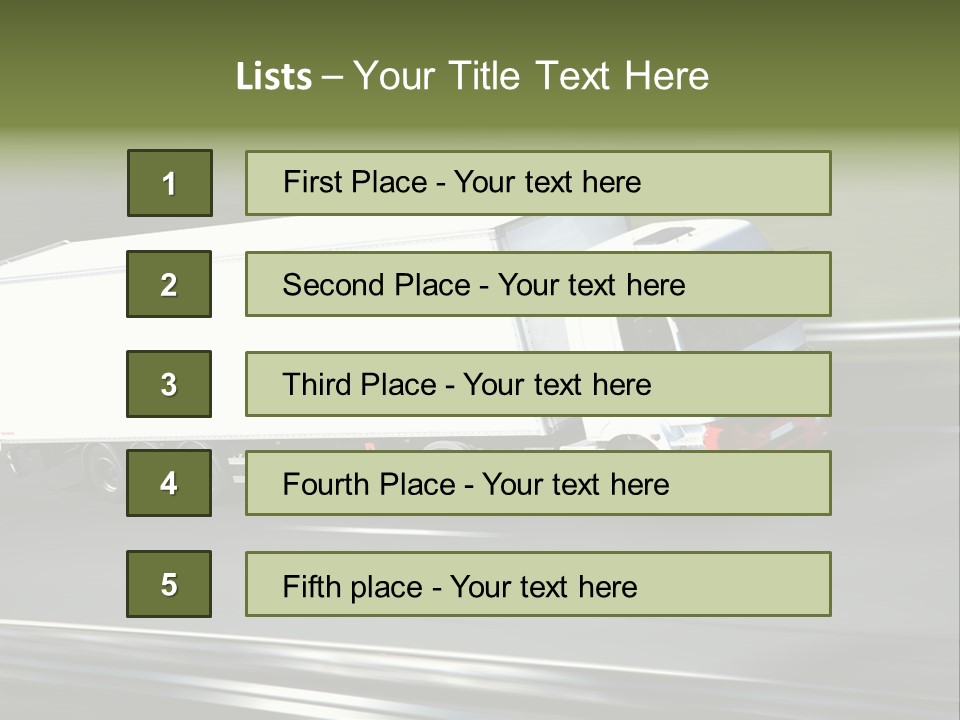 Truck Speed Trailer PowerPoint Template