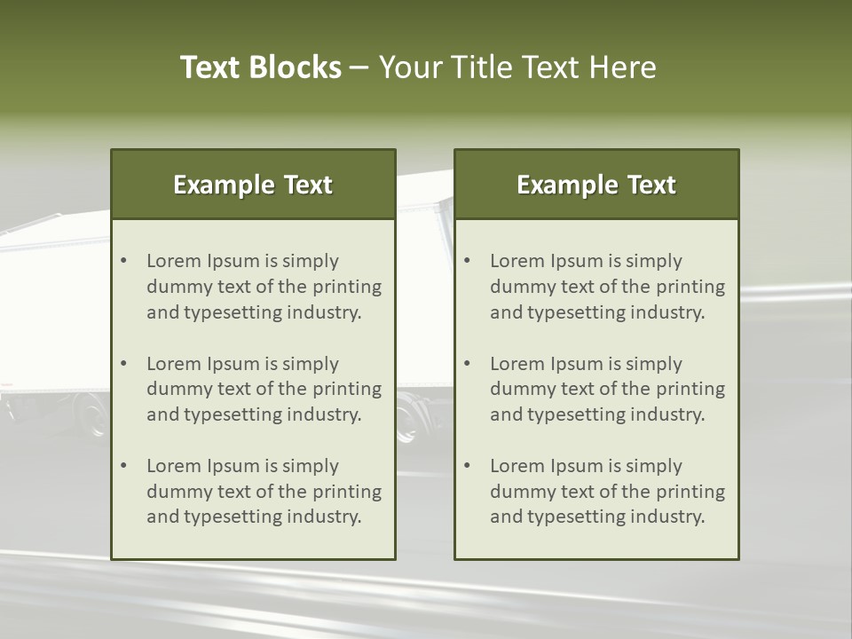 Truck Speed Trailer PowerPoint Template