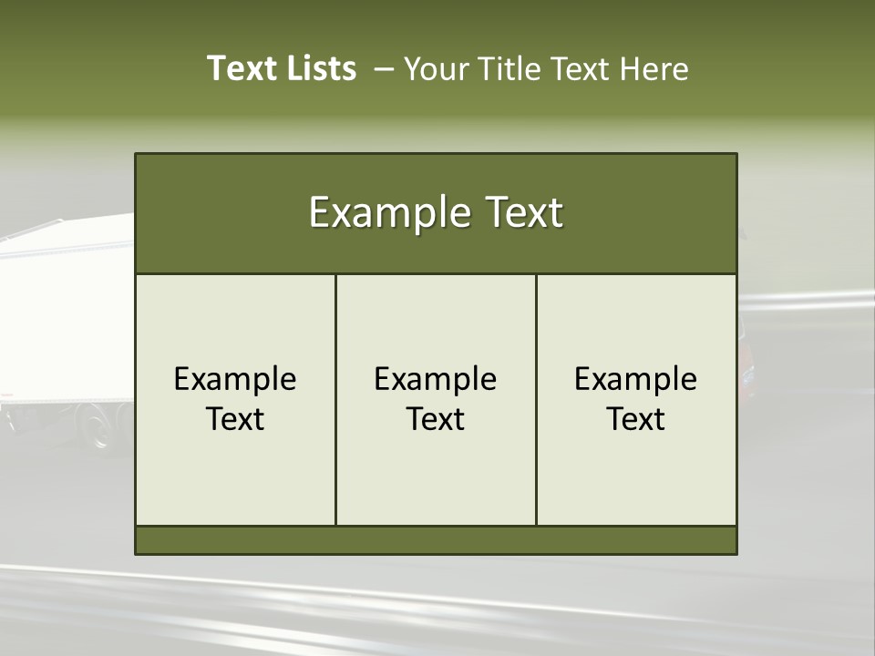 Truck Speed Trailer PowerPoint Template