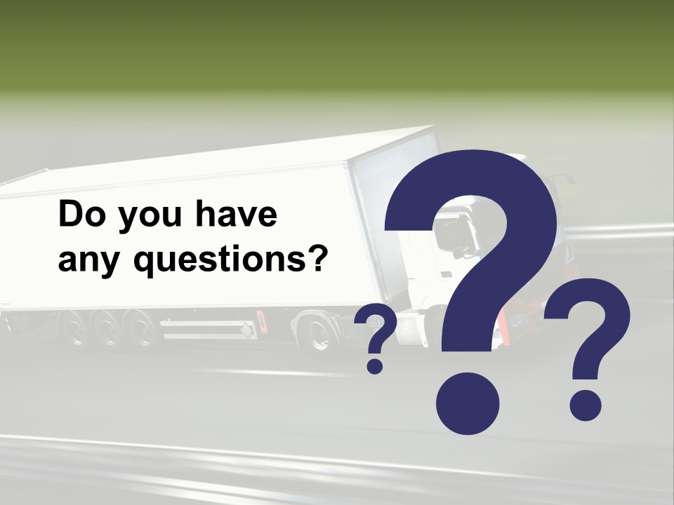 Truck Speed Trailer PowerPoint Template