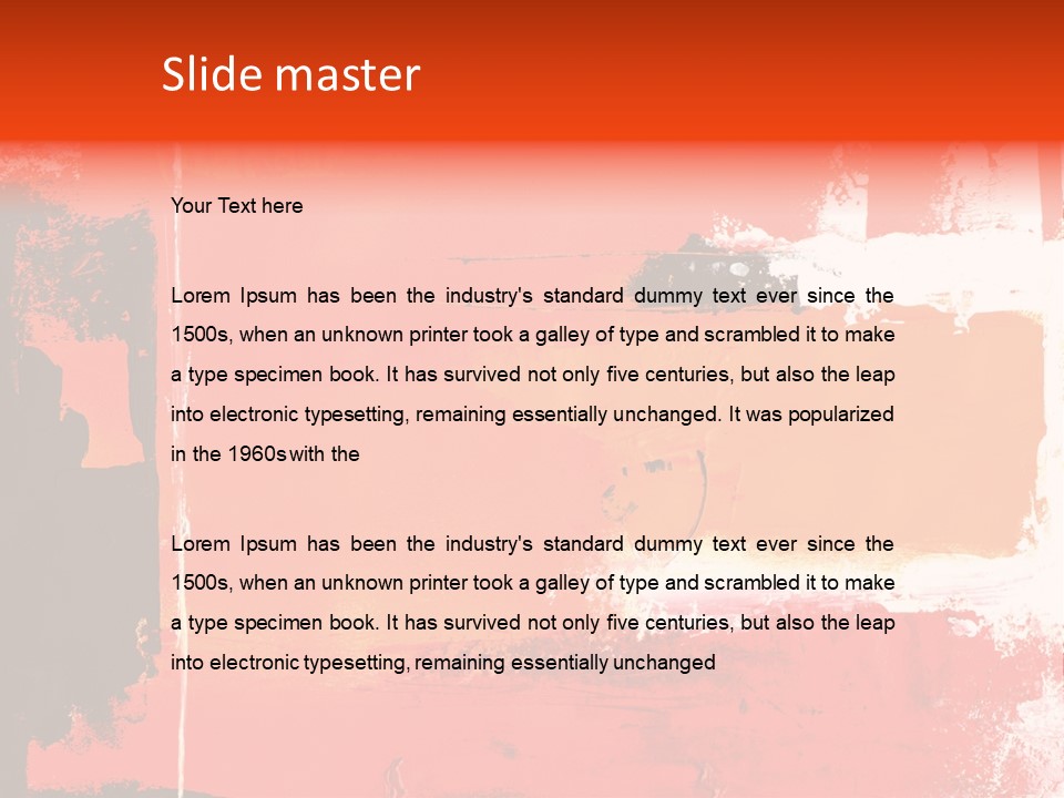 Painting Red Glowing PowerPoint Template