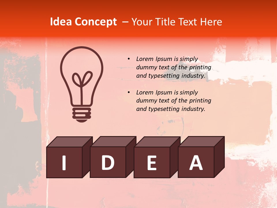 Painting Red Glowing PowerPoint Template