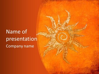 Light Orange Sun PowerPoint Template