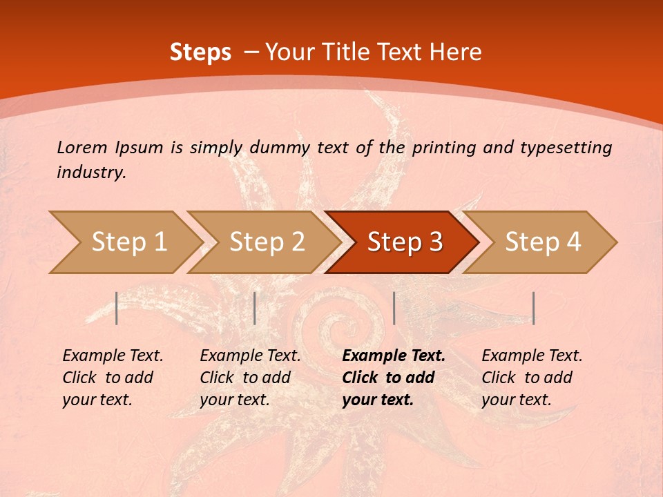 Light Orange Sun PowerPoint Template