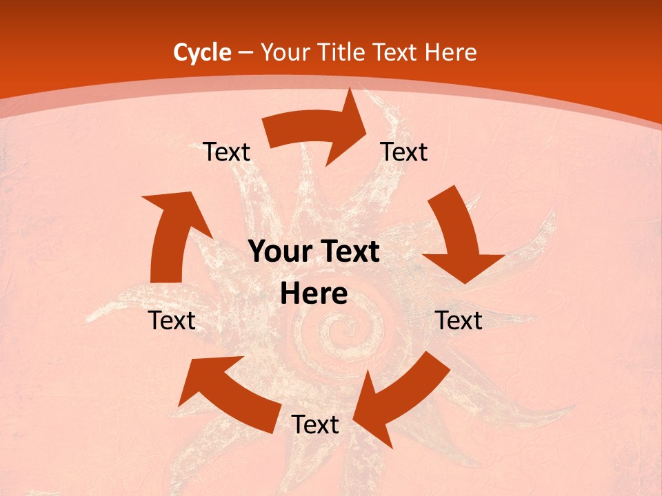 Light Orange Sun PowerPoint Template
