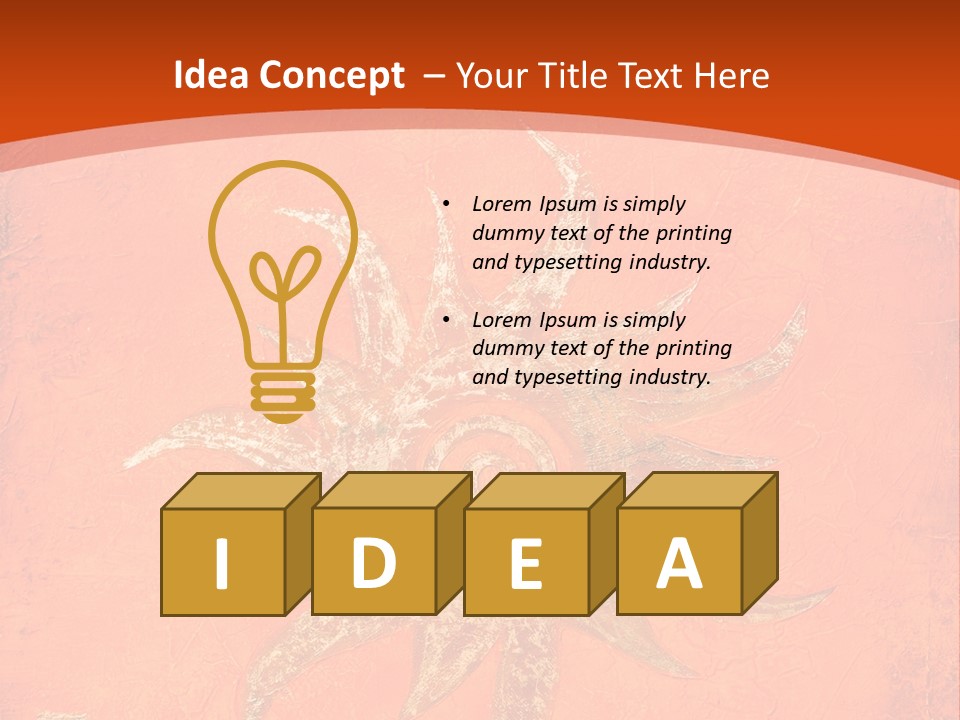 Light Orange Sun PowerPoint Template