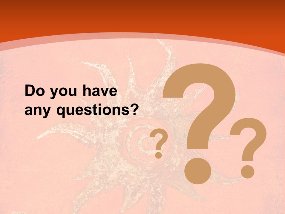 Light Orange Sun PowerPoint Template