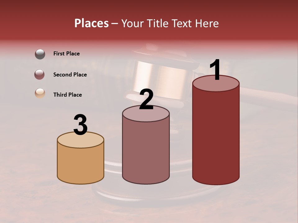 Courtroom Hammer Opinion PowerPoint Template