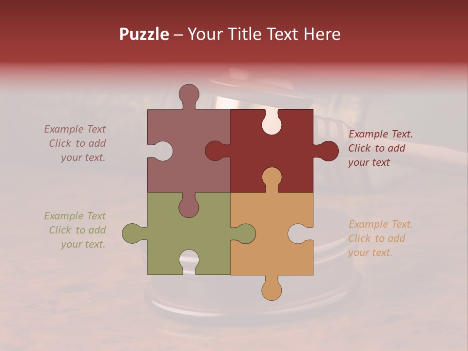 Courtroom Hammer Opinion PowerPoint Template