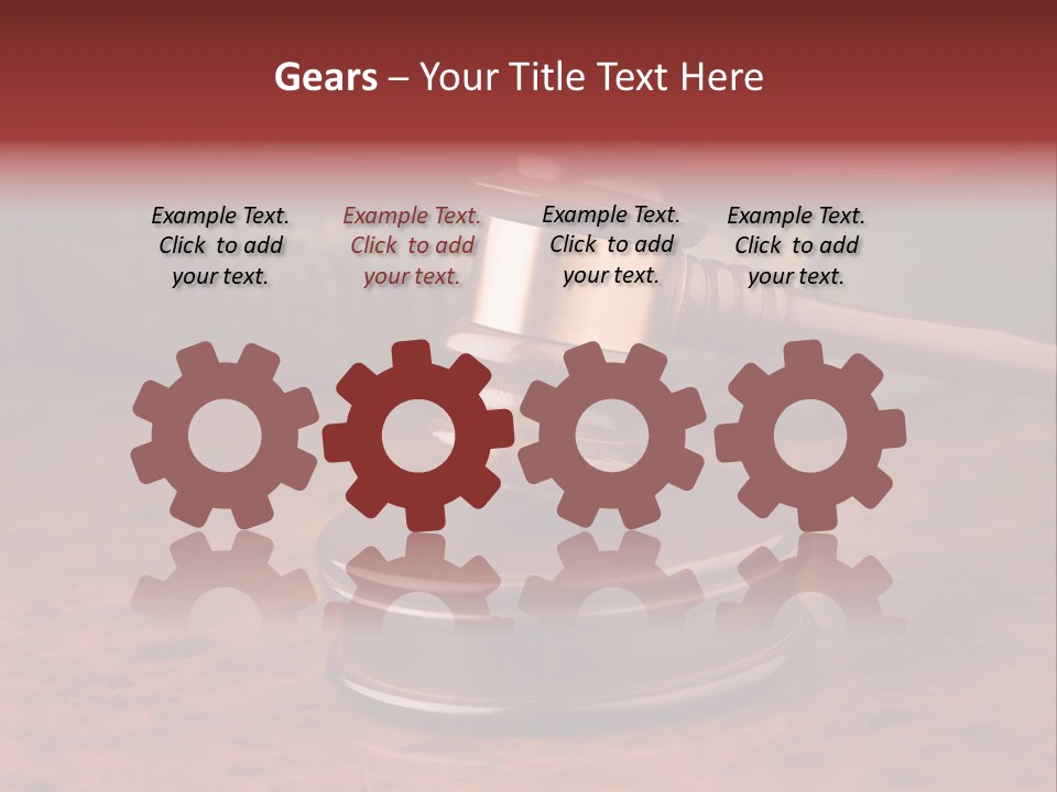 Courtroom Hammer Opinion PowerPoint Template