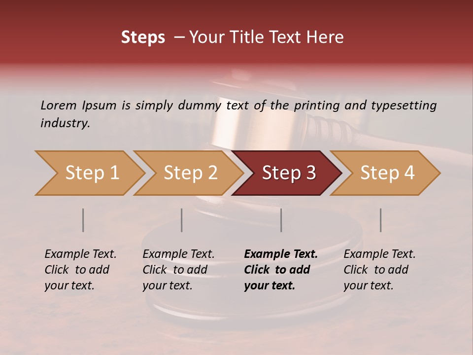 Courtroom Hammer Opinion PowerPoint Template