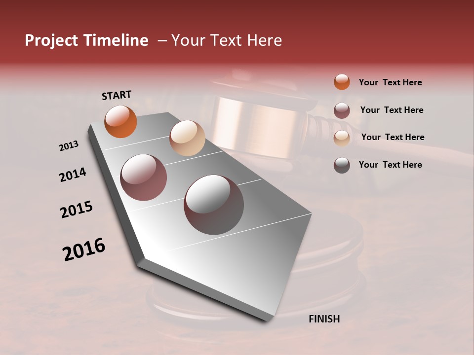 Courtroom Hammer Opinion PowerPoint Template