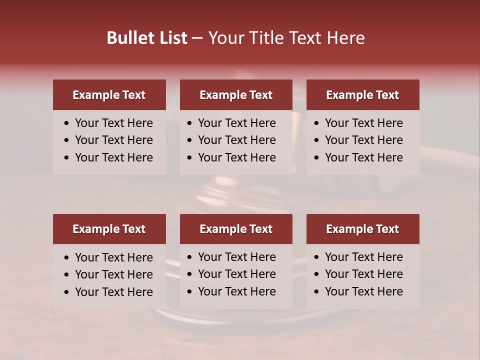 Courtroom Hammer Opinion PowerPoint Template