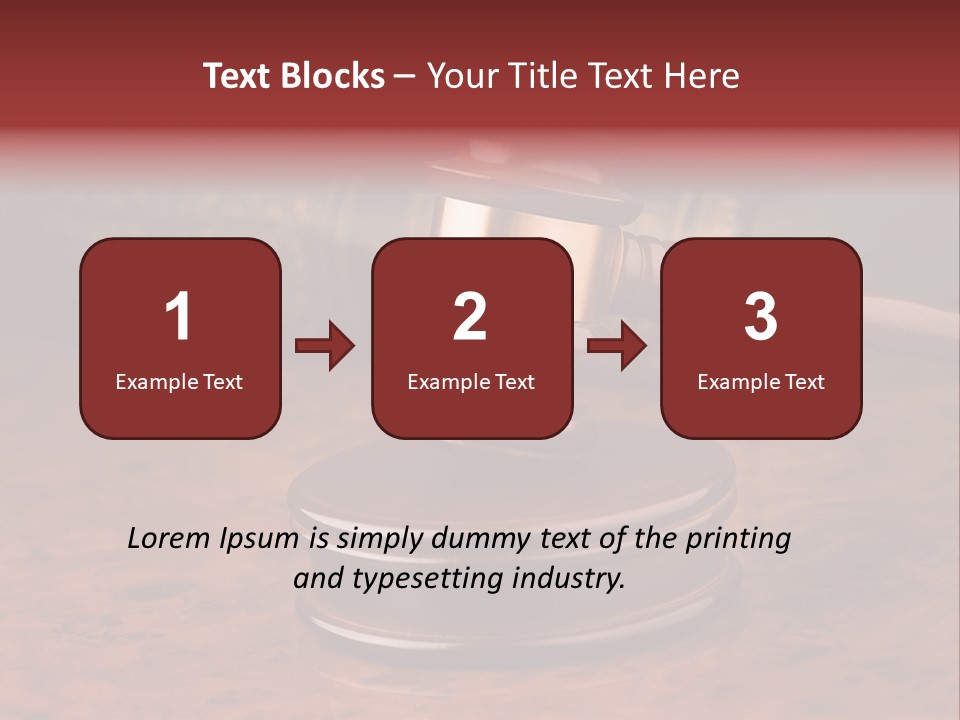 Courtroom Hammer Opinion PowerPoint Template