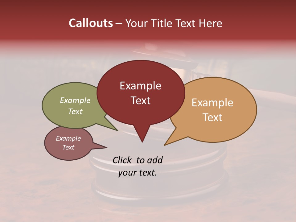 Courtroom Hammer Opinion PowerPoint Template