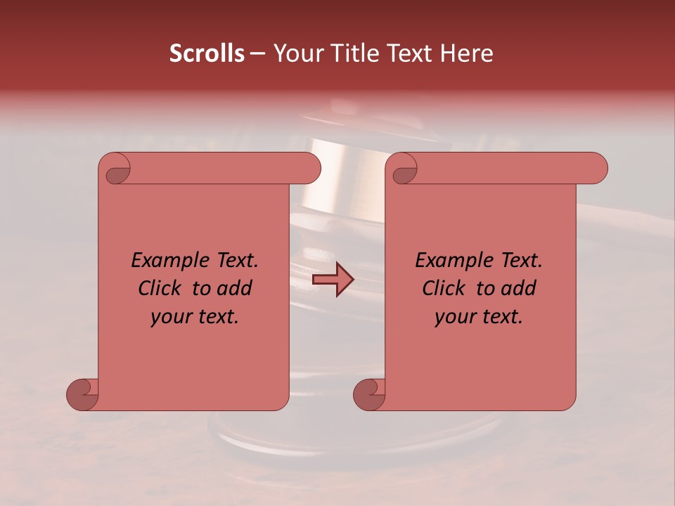 Courtroom Hammer Opinion PowerPoint Template