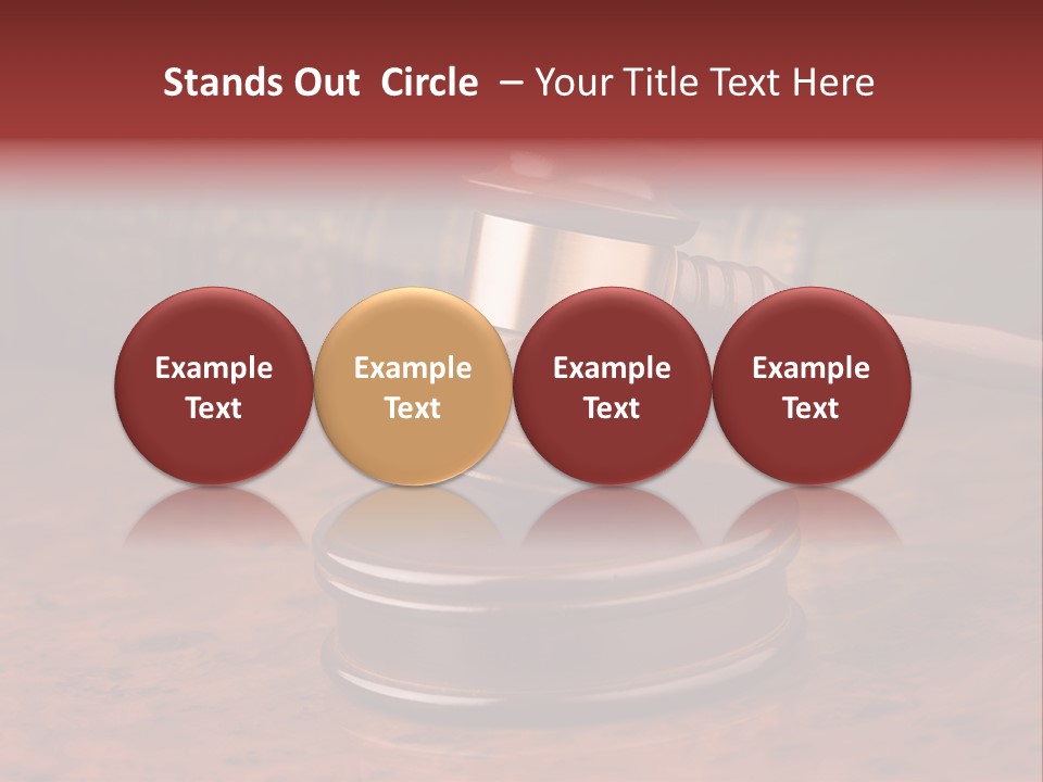 Courtroom Hammer Opinion PowerPoint Template