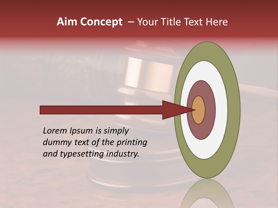 Courtroom Hammer Opinion PowerPoint Template