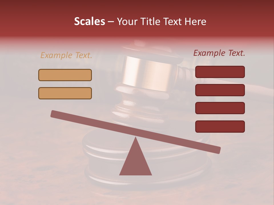 Courtroom Hammer Opinion PowerPoint Template