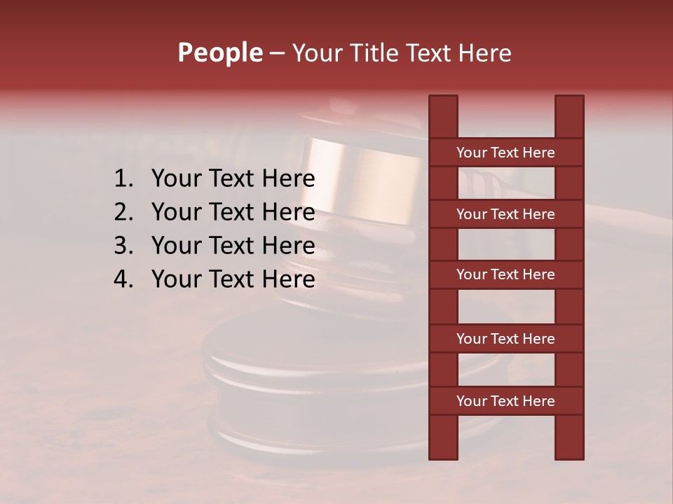 Courtroom Hammer Opinion PowerPoint Template