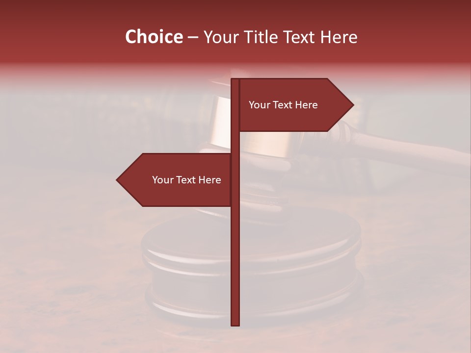 Courtroom Hammer Opinion PowerPoint Template