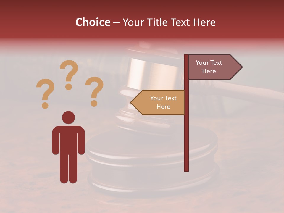 Courtroom Hammer Opinion PowerPoint Template