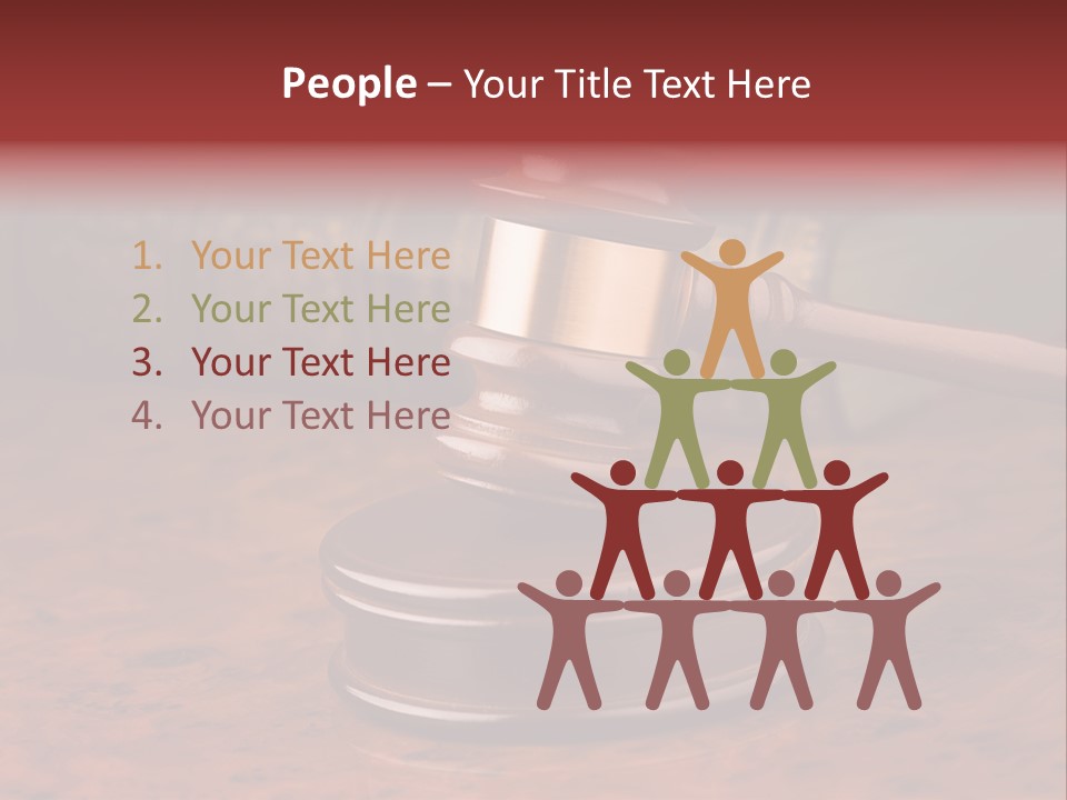 Courtroom Hammer Opinion PowerPoint Template