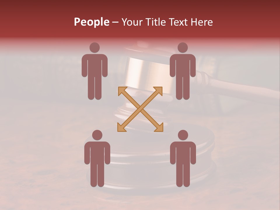 Courtroom Hammer Opinion PowerPoint Template