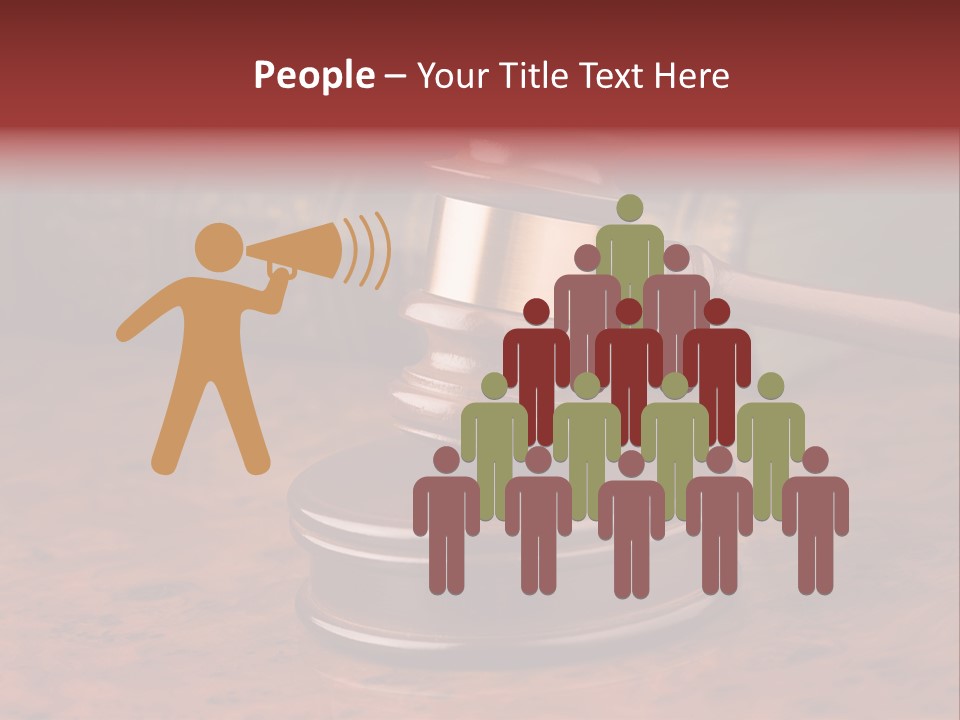 Courtroom Hammer Opinion PowerPoint Template
