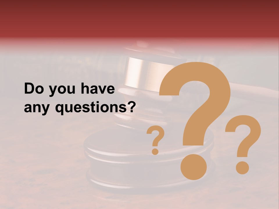 Courtroom Hammer Opinion PowerPoint Template