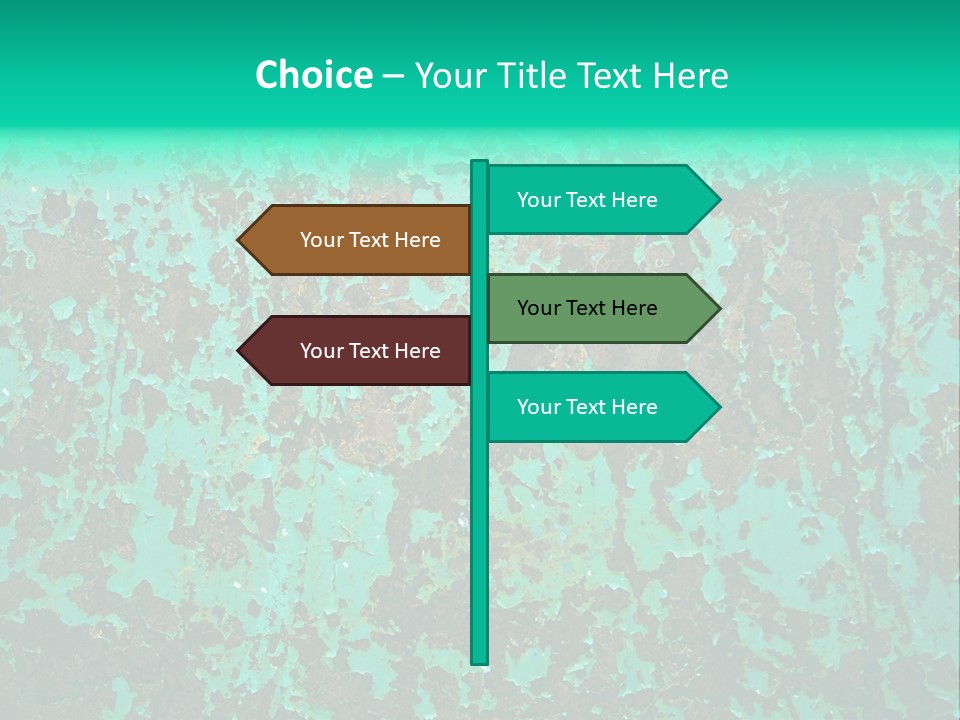 Colored Exhaustion Distressed PowerPoint Template