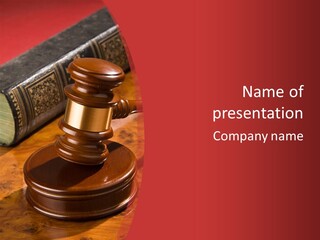 Gavel Judgement Condemn PowerPoint Template