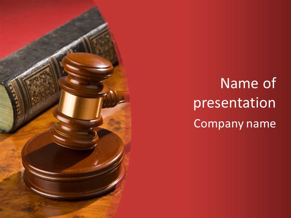 Gavel Judgement Condemn PowerPoint Template