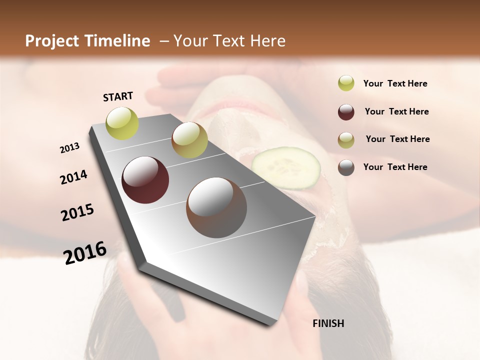 Caucasian Natural Hand PowerPoint Template