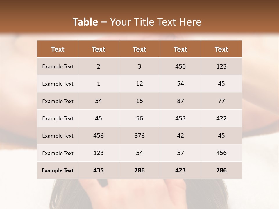 Caucasian Natural Hand PowerPoint Template