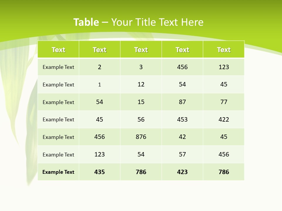 Harmony Freshness Foliage PowerPoint Template