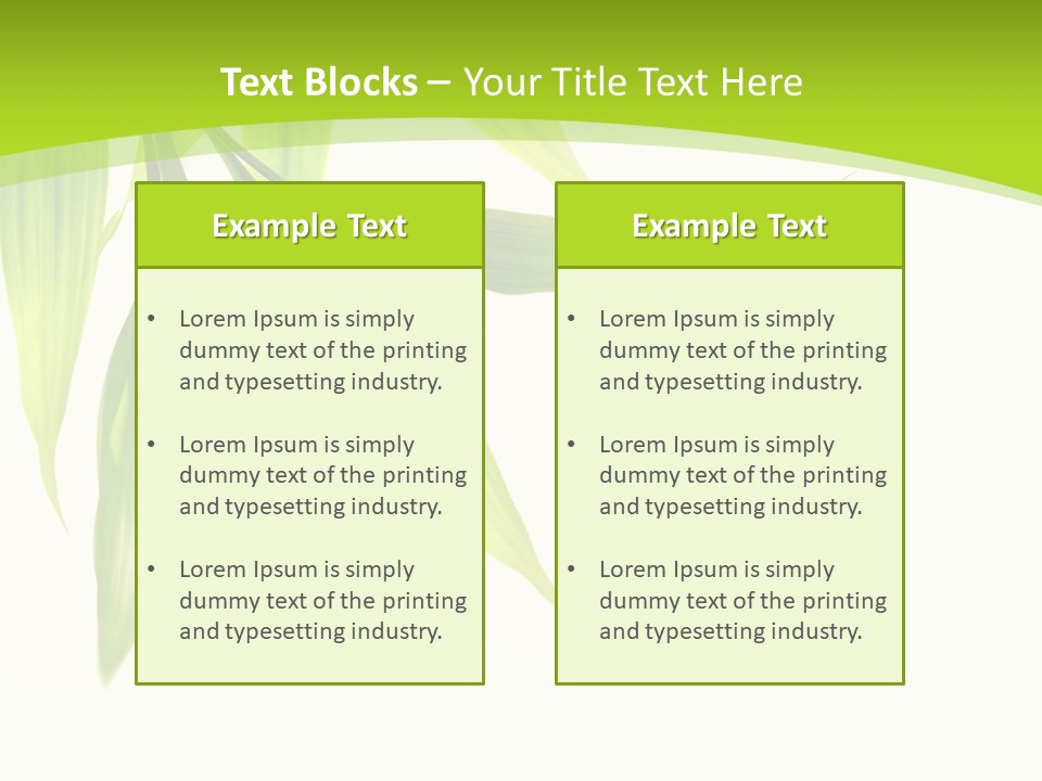 Harmony Freshness Foliage PowerPoint Template