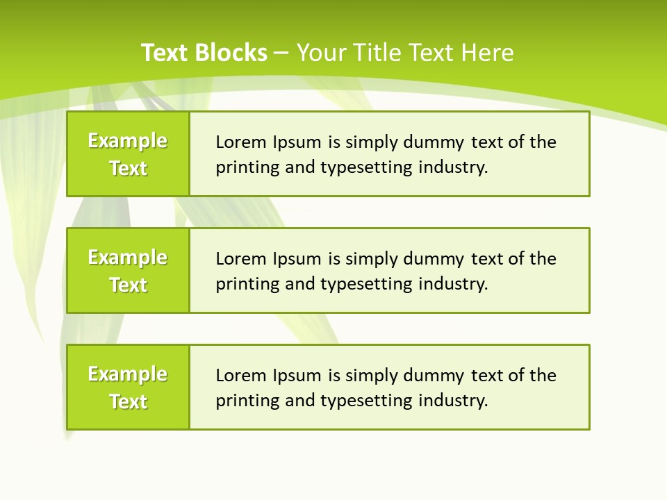Harmony Freshness Foliage PowerPoint Template