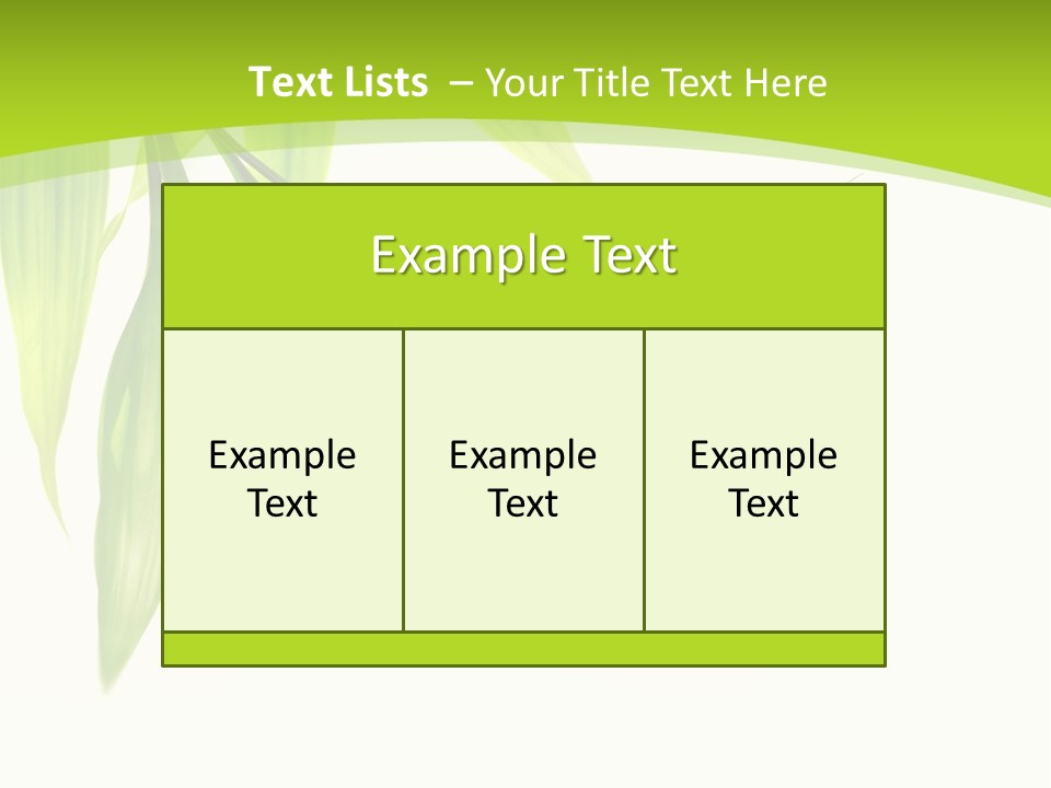 Harmony Freshness Foliage PowerPoint Template