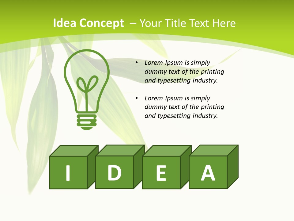 Harmony Freshness Foliage PowerPoint Template