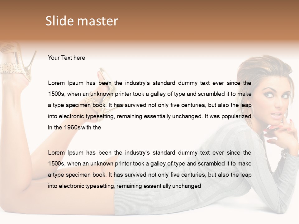 Butt Laying Fashion PowerPoint Template