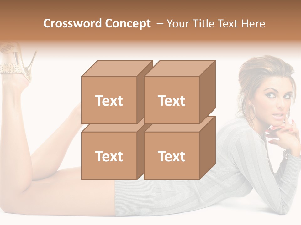 Butt Laying Fashion PowerPoint Template