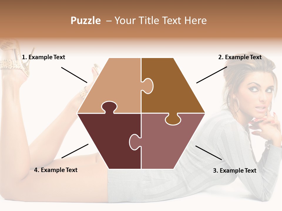 Butt Laying Fashion PowerPoint Template