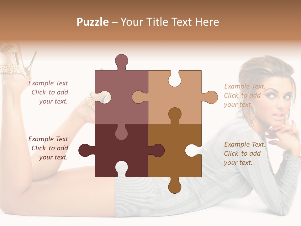 Butt Laying Fashion PowerPoint Template