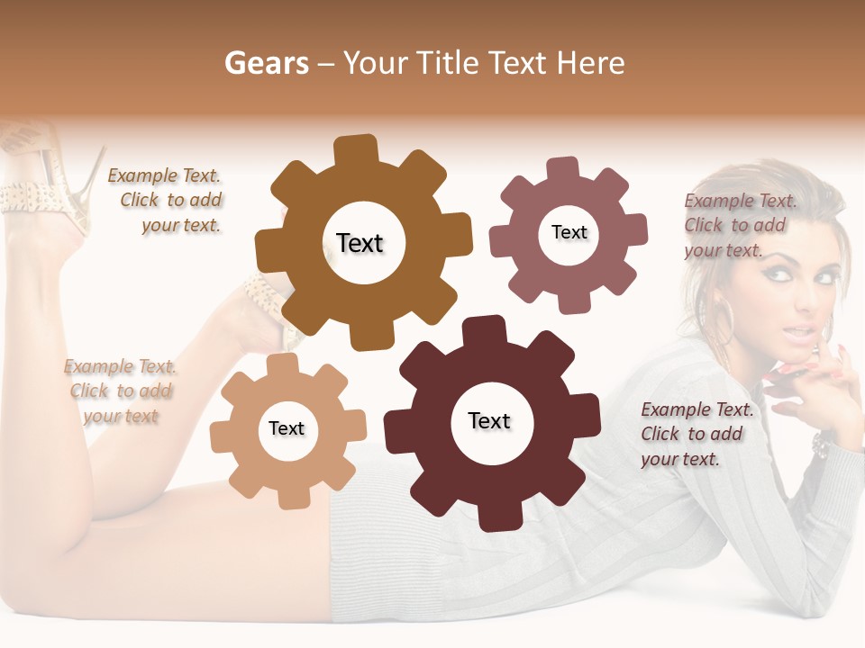 Butt Laying Fashion PowerPoint Template