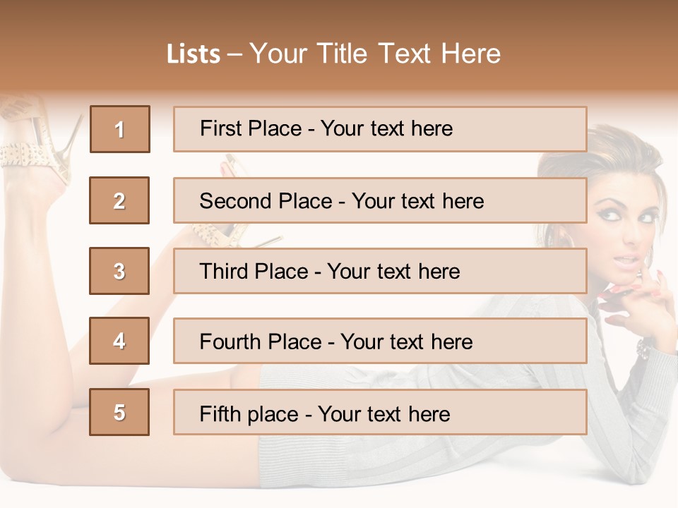 Butt Laying Fashion PowerPoint Template