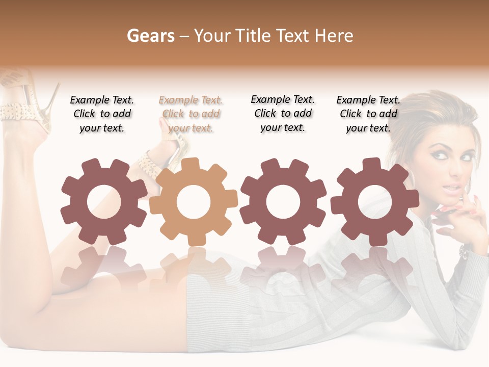 Butt Laying Fashion PowerPoint Template